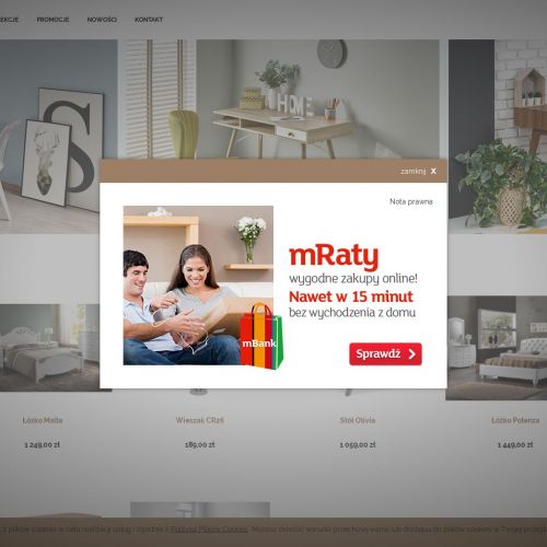 Komoda skandynawska z szufladami w kolorze białym