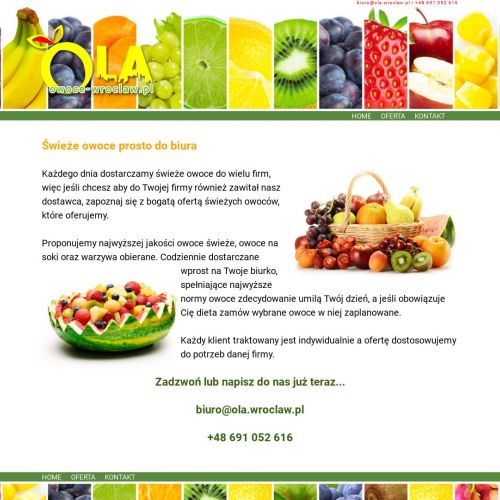 Dostawa świeżych owoców do firm w Wrocławiu