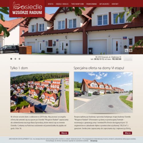 Domy na bezpiecznym osiedlu juszkowo