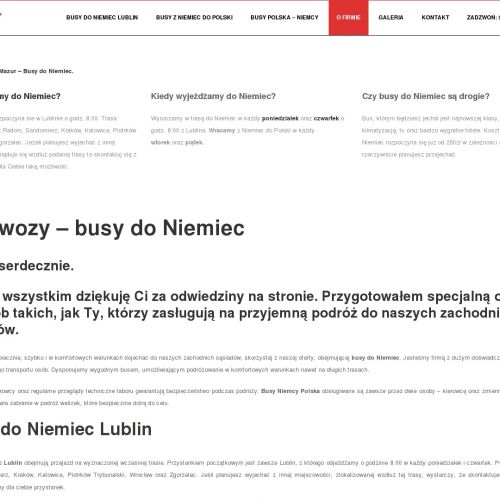 Przewozy osobowe do niemiec - Kraków