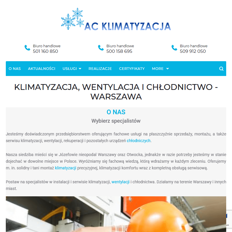 Instalacja klimatyzacji w Warszawie