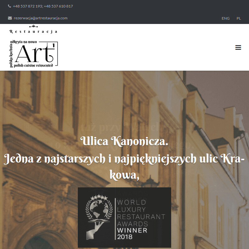 Restauracja okolice rynku - Kraków