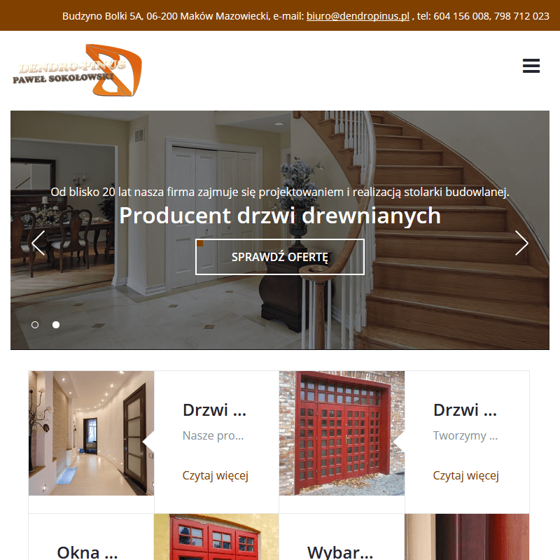 Drzwi drewniane producent - Płock