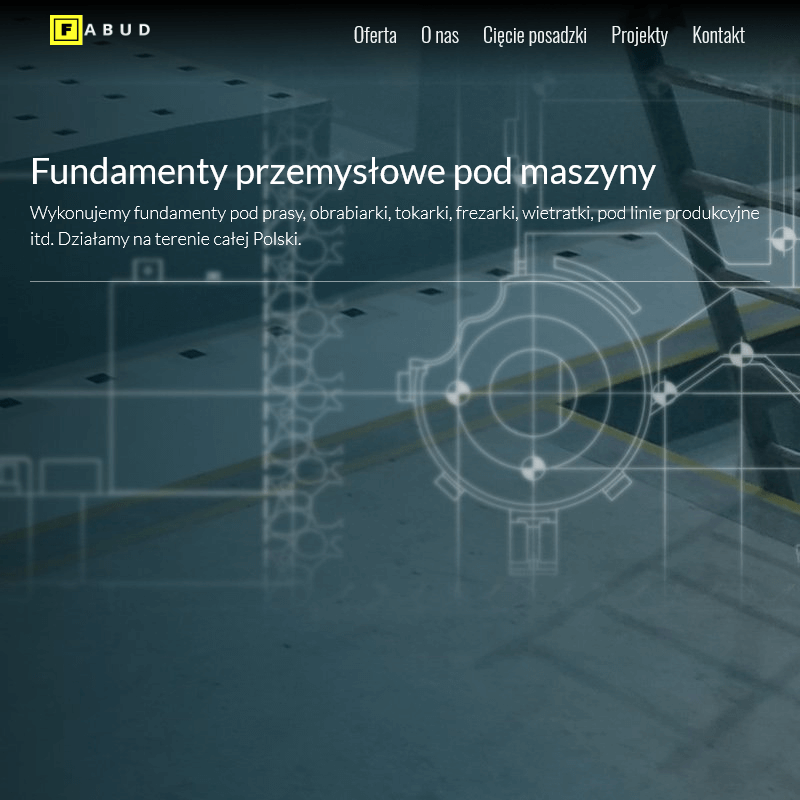 Fundament przemysłowy pod maszynę w Wrocławiu