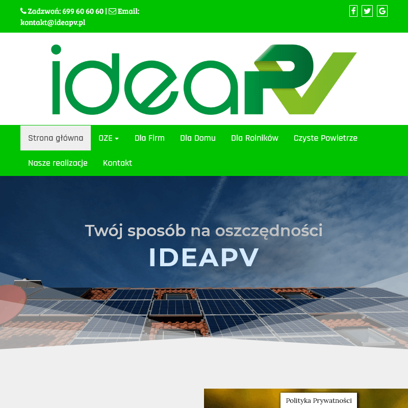 Poznań - panele pv instalacja