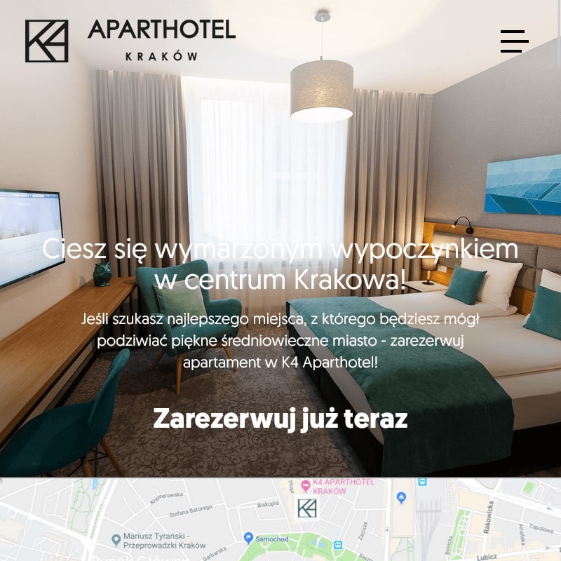 Apartament z wanną w pokoju Kraków