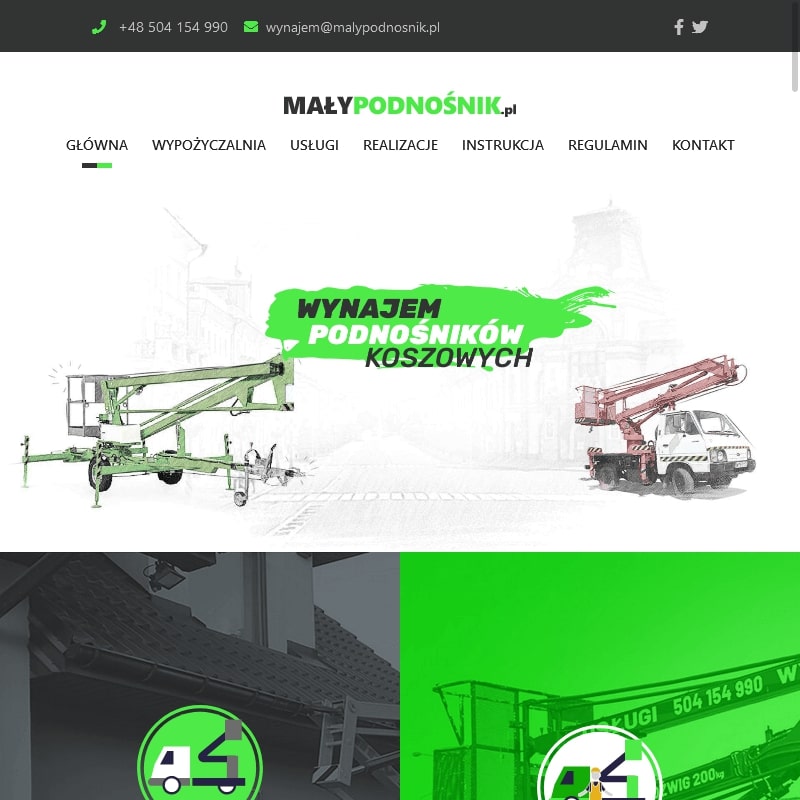 Piaseczno - zwyżka na przyczepie