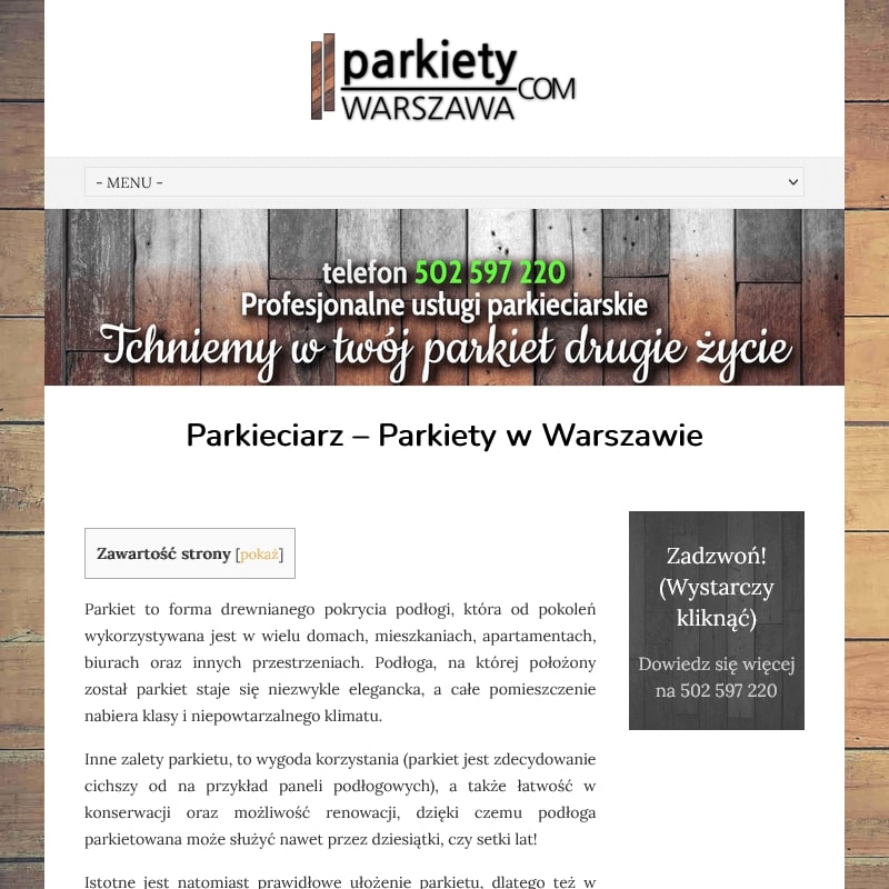 Lakierowanie podłóg - Warszawa