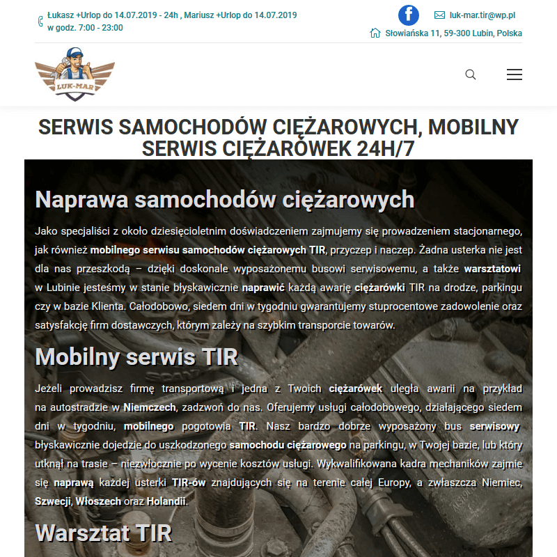Naprawa ciężarówek - Lubin